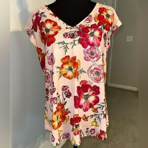 Express Red and Pink Relaxed Blouse